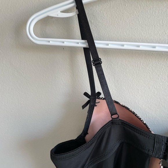 BLACK PINK MARILYN MONROE SLIP PADDED BRA LACE ADJUSTABLE STRAPS STRETCH - Picture 15 of 16